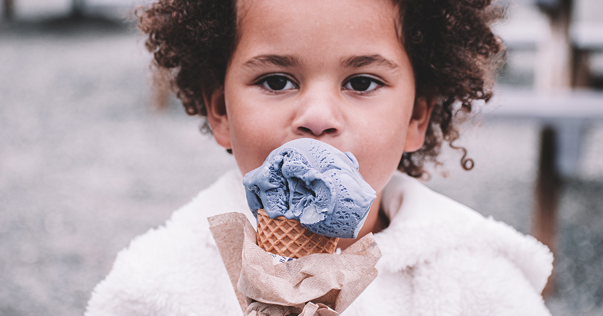 child with ice cream