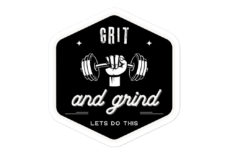 GRIT AND GRIND Sticker