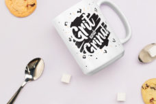 GRIT AND GRIND Glossy White Mug