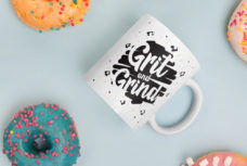 GRIT AND GRIND Glossy White Mug