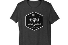 GRIT AND GRIND Premium Dark T-Shirt (unisex)