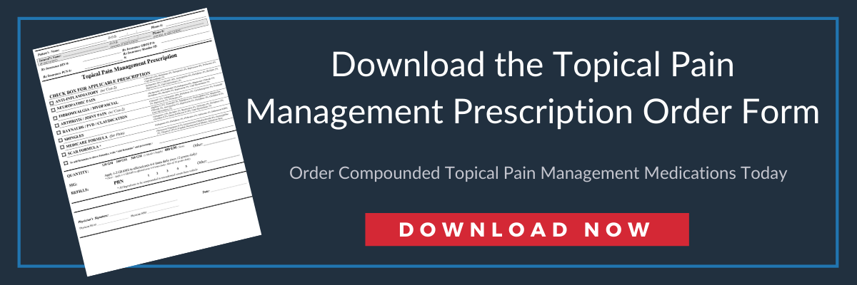 Topical Pain Management Order Form